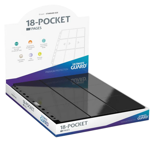 50 Ultimate Guard 18-Pocket Side-Loading Pages (Black)